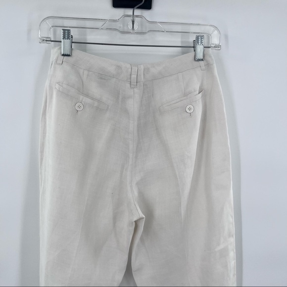 French Connection white linen pants trousers size 4 - Picture 6 of 10